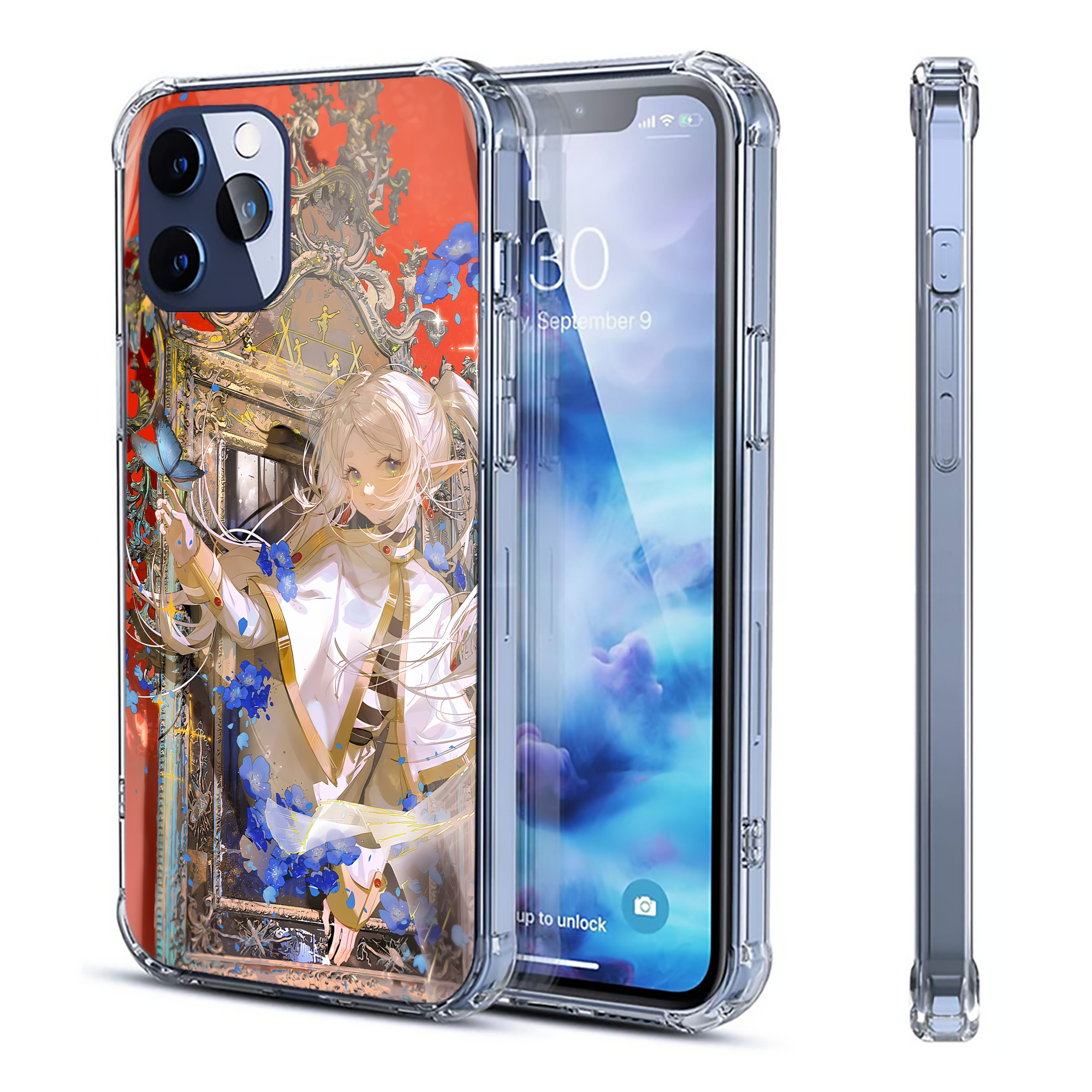 （画像用） 葬送のフリーレン Frieren 【iPhone 12シリーズ対応】透明スマホケース（クリアソフトケース）